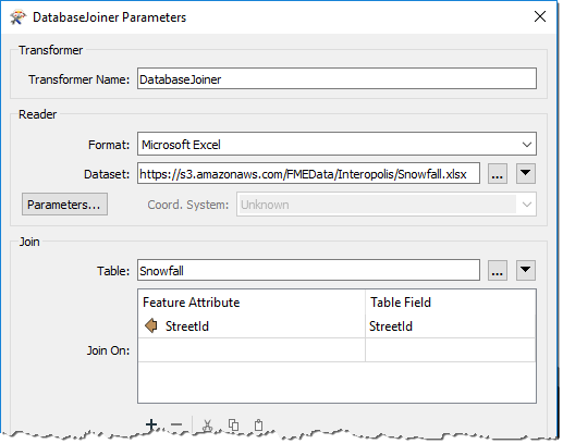 Configured DatabaseJoiner